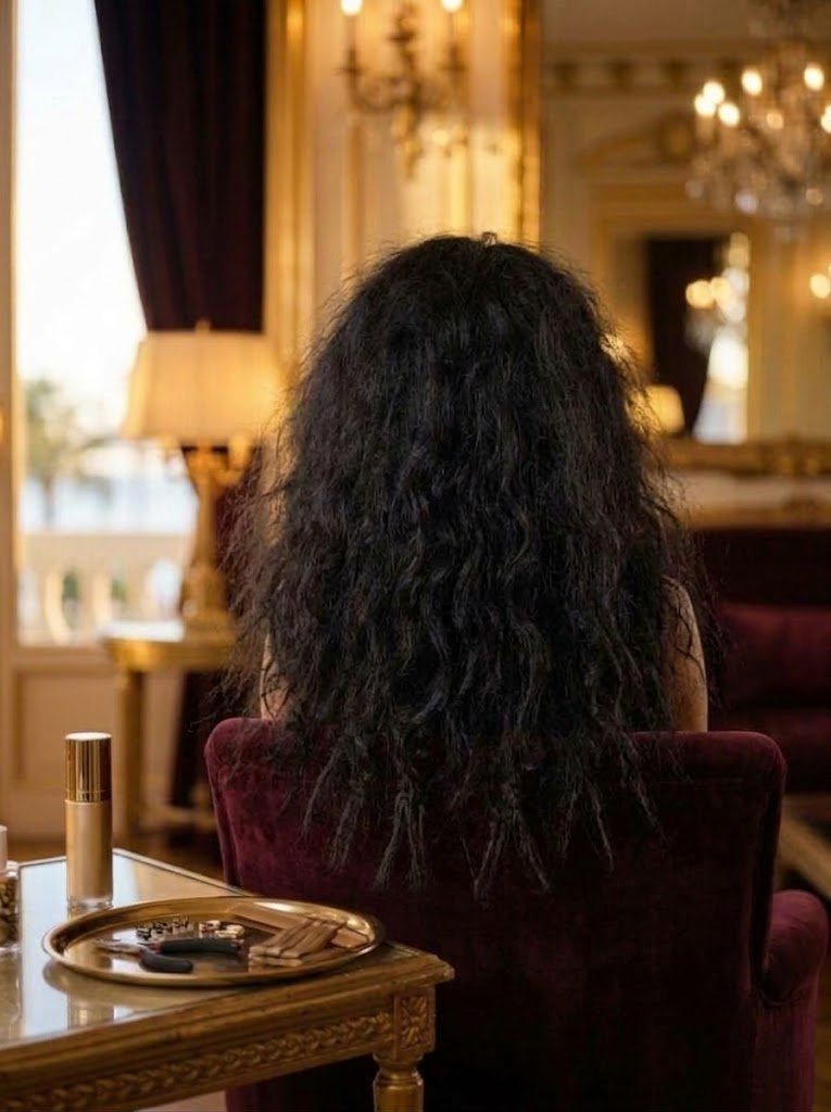שיער חלק ומבריק — לפני